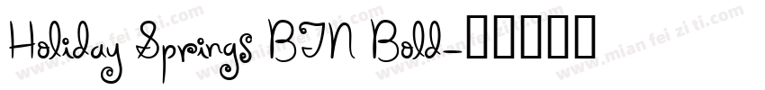 Holiday Springs BTN Bold字体转换